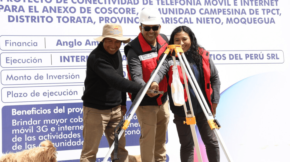 Quellaveco llevará señal de telefonía e internet a nueve comunidades