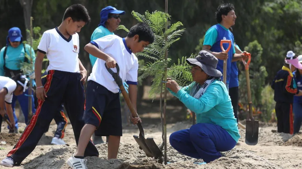 Escolares del país plantaron árboles para cuidar el medio ambiente