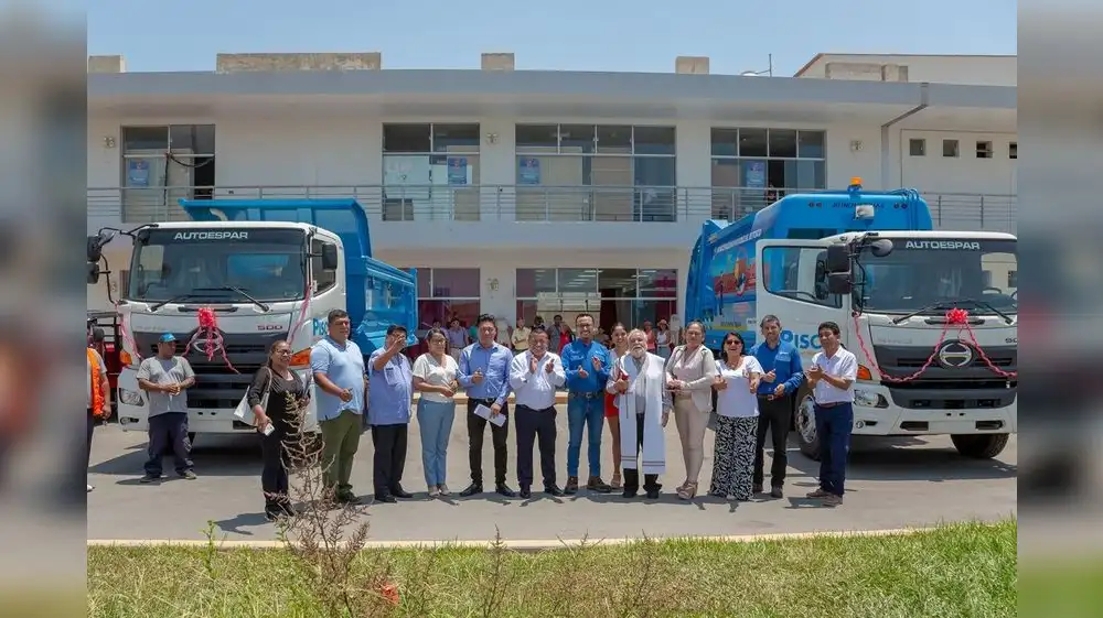 Pisco recibe nueva flota vehicular para mejorar limpieza pública