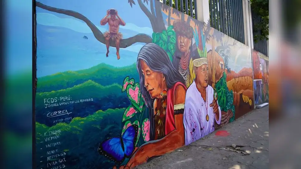 Tarapoto: Pintan mural en homenaje a los defensores ambientales