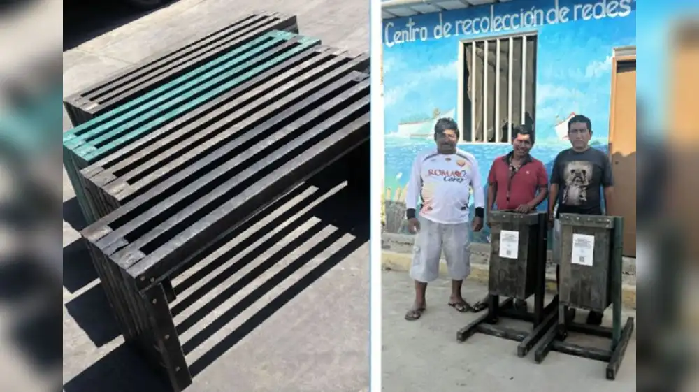 Transforman redes de pesca artesanal en “madera” plástica