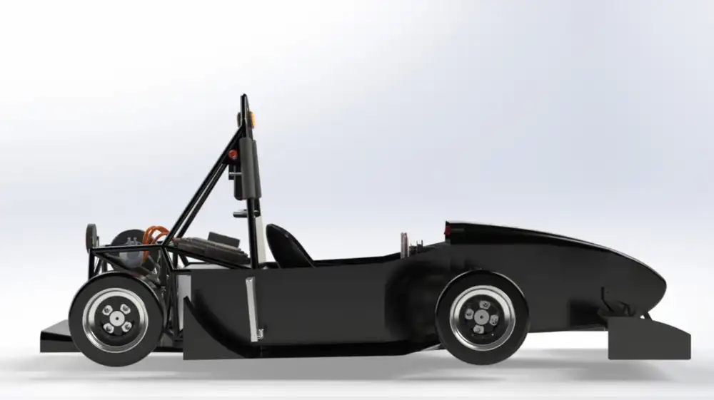 Estudiantes peruanos diseñan vehículo de carreras 100 % eléctrico