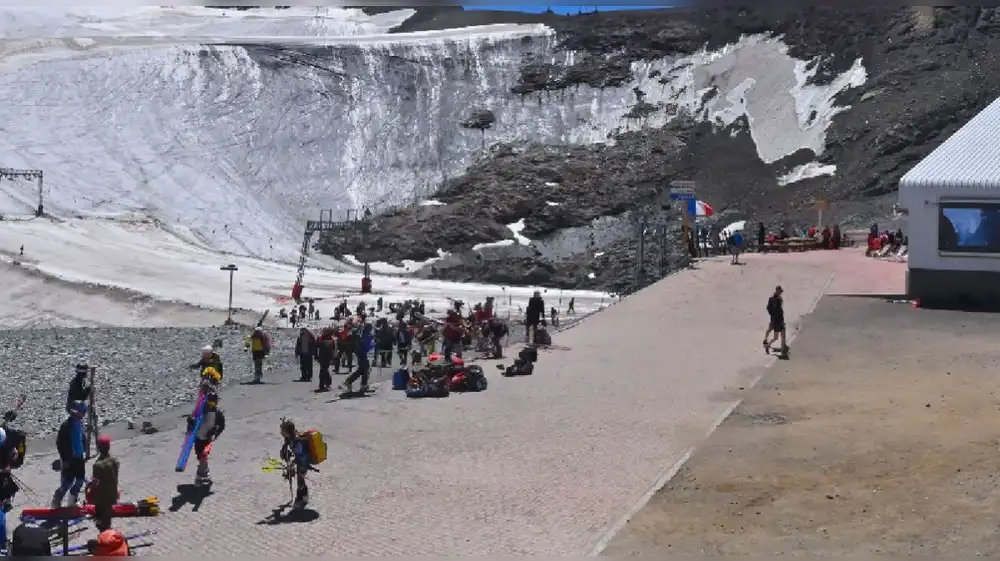 Esquiadores olímpicos advierten retroceso de los glaciares
