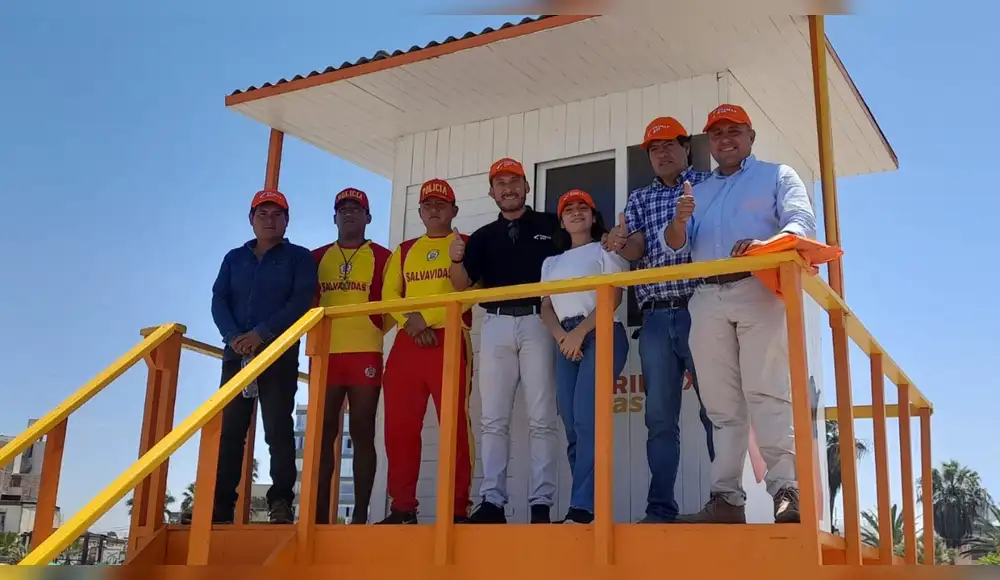 Primax Gas implementa casetas de salvamento en balneario de Pimentel Primax Gas implementa casetas de salvamento en balneario de Pimentel