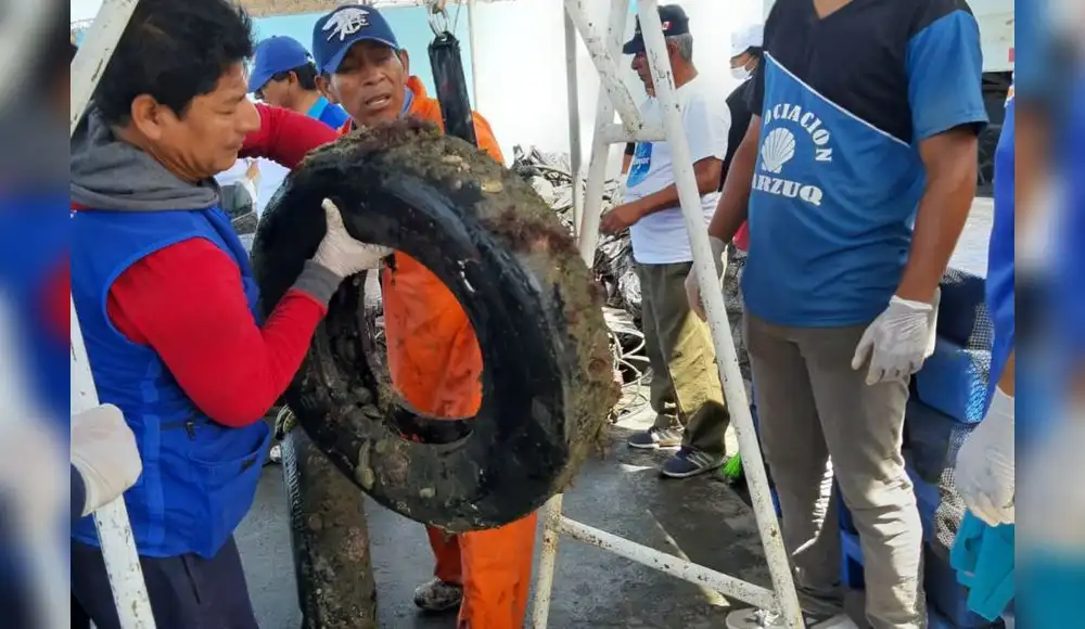 Pescadores y buzos recolectan casi 2 toneladas de residuos Pescadores y buzos recolectan casi 2 toneladas de residuos