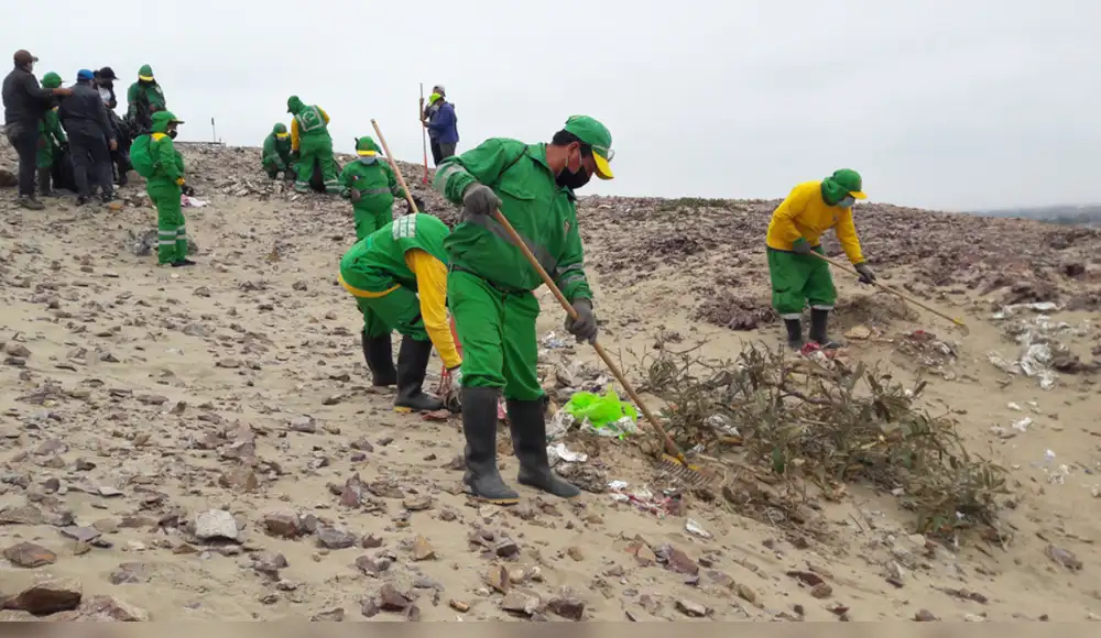 Realizan jornada limpieza en sitio arqueológico Huaca Eureka Realizan jornada limpieza en sitio arqueológico Huaca Eureka