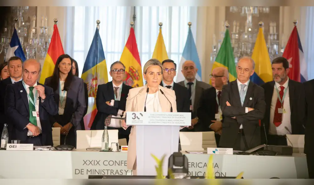 Ministros iberoamericanos, incluida la ministra de Perú, discuten estrategias para enfrentar la creciente problemática de salud mental en un contexto de transformación digital y ética responsable. Foto: Difusión Ministros iberoamericanos, incluida la ministra de Perú, discuten estrategias para enfrentar la creciente problemática de salud mental en un contexto de transformación digital y ética responsable. Foto: Difusión
