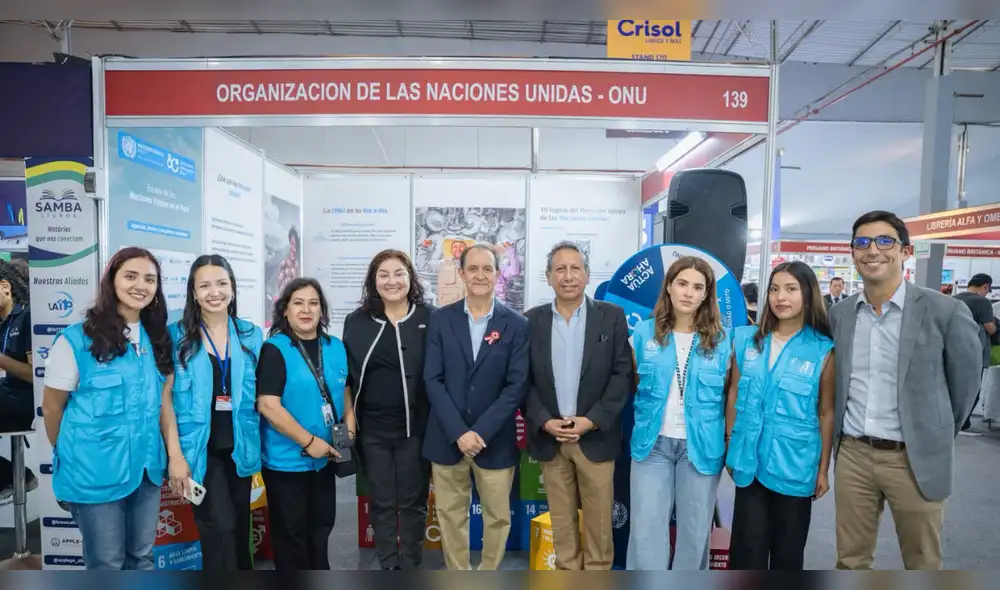 El espacio de la ONU busca acercar sus aportes al desarrollo del país, abordando temas de derechos humanos, inclusión y sostenibilidad en la Feria Internacional del Libro de Lima. Foto: Difusión onu-peru-fil-lima-2026
