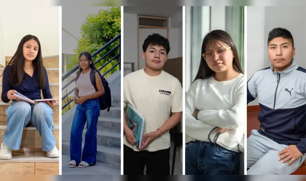 Bianca Piminchumo, María Fernanda Palacios, Fredy Jampiers Huamán, Clara Pérez y Carlos Barrios fueron reconocidos en España luego de obtener una beca universitaria que impulsará su formación profesional. Bianca Piminchumo, María Fernanda Palacios, Fredy Jampiers Huamán, Clara Pérez y Carlos Barrios fueron reconocidos en España luego de obtener una beca universitaria que impulsará su formación profesional.