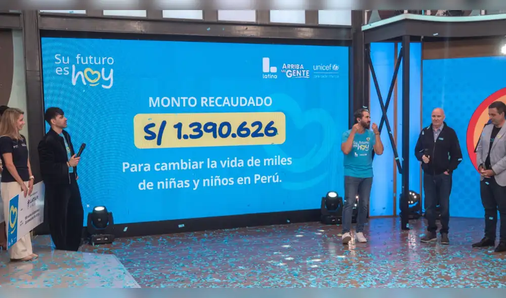 La campaña "Su futuro es hoy" logró centrar la atención nacional en la protección de los derechos de la infancia, apoyada por la colaboración del programa Arriba Mi Gente de Latina. Foto: Difusión campaña-unicef