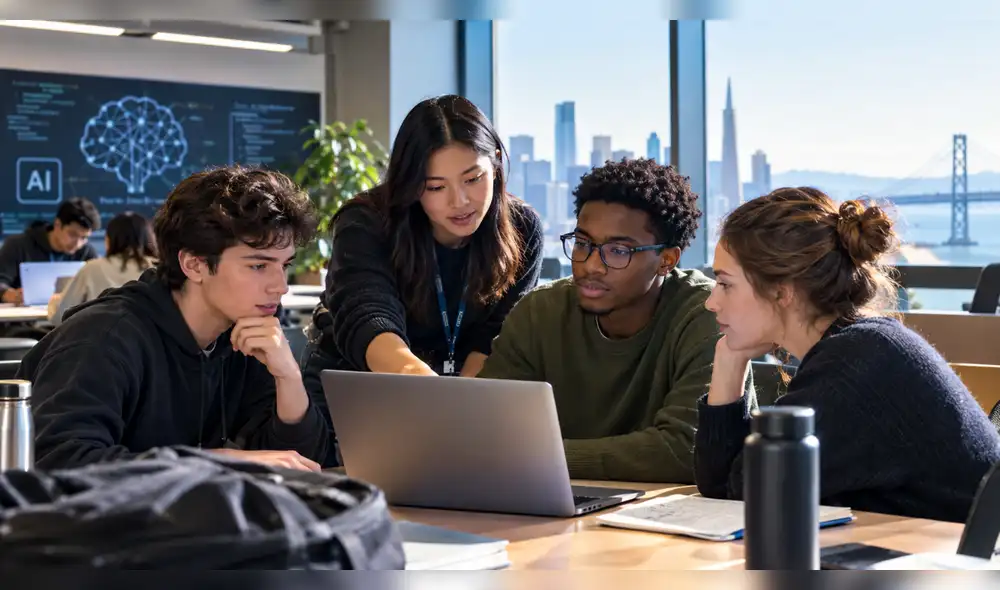 Google, Meta y OpenAI respaldan la academia, junto con otros referentes tecnológicos y una inversión millonaria. Foto: IA academia-de-inteligencia-artificial