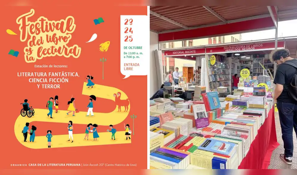 La Casa de la Literatura Peruana ofrece tres días de actividades literarias gratuitas en Lima. Composición: A.E