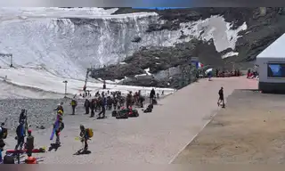 Esquiadores olímpicos advierten retroceso de los glaciares