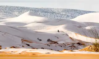 Cambio climático: Desierto de Sahara amanece cubierto de nieve