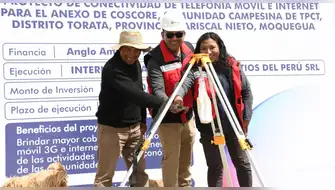 Quellaveco llevará señal de telefonía e internet a nueve comunidades