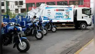 Ancón recibe flota de vehículos para fortalecer limpieza pública