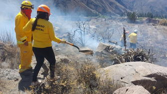 Ciudadanos son capacitados para enfrentar los incendios forestales