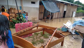 Más de 500 damnificados por lluvias torrenciales en Tarapoto