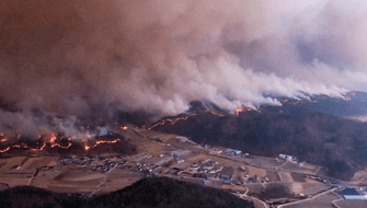 Incendios forestales avanzan sin control en Corea del Sur
