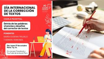 Charla Magistral por el Día Internacional de la Corrección de Textos