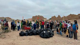 Ejecutan jornada de limpieza en sitio arqueológico Pampas de Reque