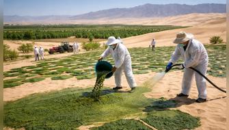 China utiliza cianobacterias para convertir arena en suelo fértil