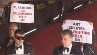 PETA realiza protesta en los Premios Goya 2026