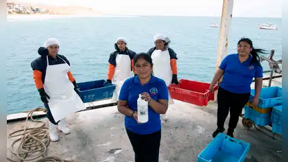 Mujeres emprendedoras convierten desechos de pescado en biofertilizantes