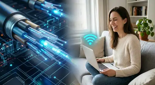 Fibra óptica lidera el mercado de internet fijo en Perú, según OSIPTEL