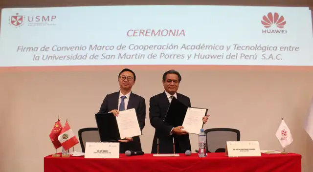 Universidad de San Martín de Porres y Huawei firman acuerdo para impulsar la educación digital en el Perú