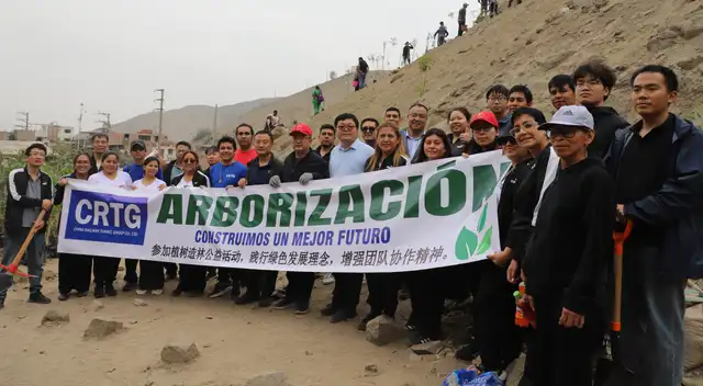 Chinos y peruanos unen esfuerzos para reforestar más de 200 árboles en Lima
