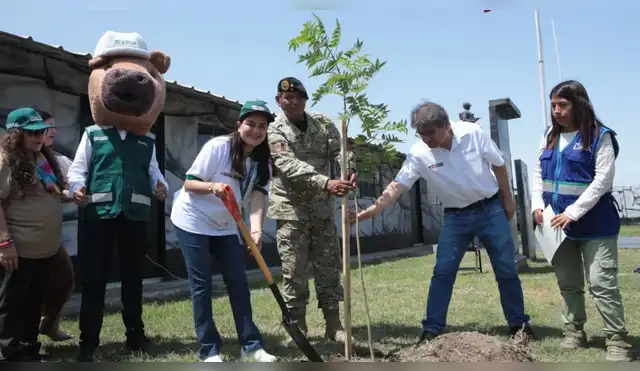 Cuartel del Ejército Peruano es arborizado con 700 plantones
