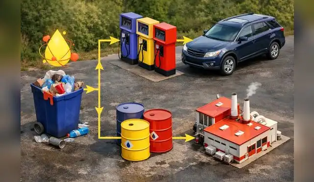 Estados Unidos convierte residuos plásticos en gasolina y diésel