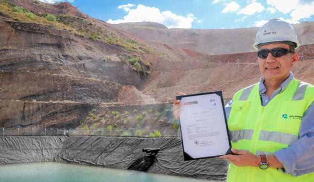 Shahuindo recibe Certificado Azul por gestión responsable del agua