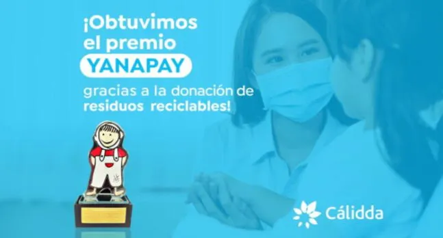 Cálidda recibe premio Yanapay por donación de residuos reciclables