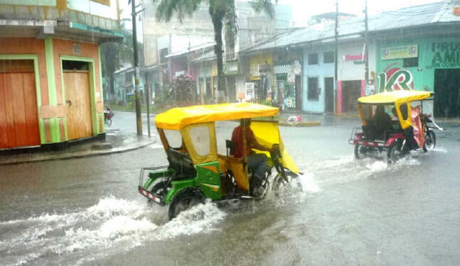 Lluvias de moderada intensidad preocupan a la selva peruana
