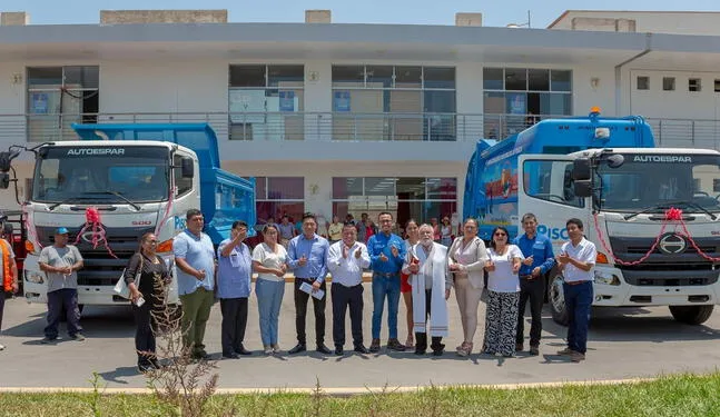 Pisco recibe nueva flota vehicular para mejorar limpieza pública