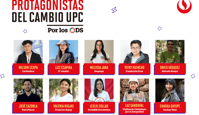 Programa Protagonistas del Cambio UPC anuncia a ganadores