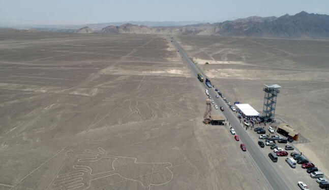 Ica: huaicos y lluvias dañan parte de las Líneas de Nasca