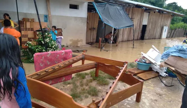 Más de 500 damnificados por lluvias torrenciales en Tarapoto