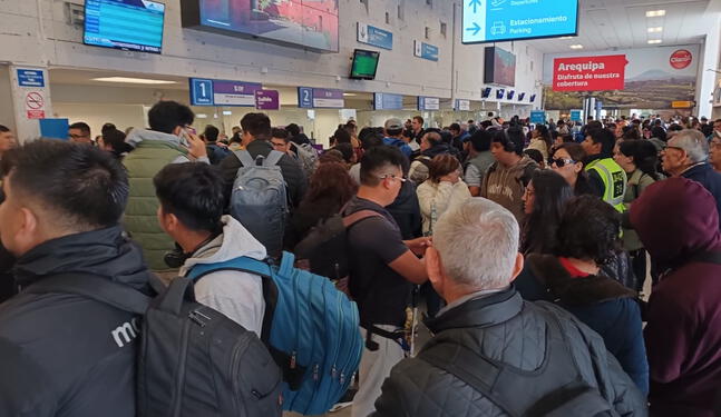 Cancelan más vuelos por mal tiempo en Arequipa