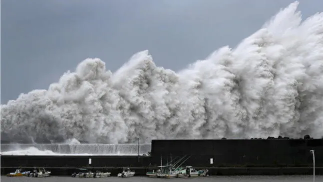 Japón: Tormenta Nari toca tierra con fuertes lluvias