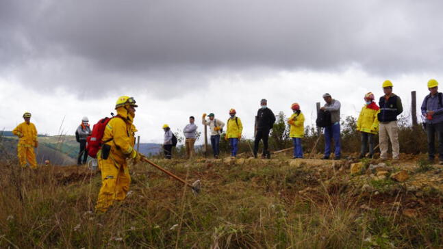 Brigadistas de Cajamarca son capacitados contra incendios forestales