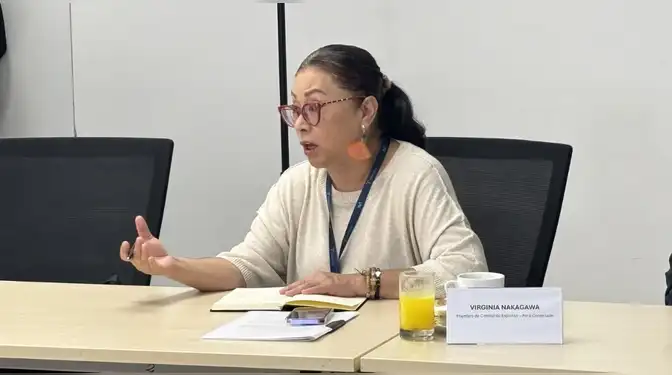<em>Virginia Nakagawa señaló la necesidad de promover la educación digital y el equilibrio regulatorio para fortalecer la seguridad ciudadana.</em>    