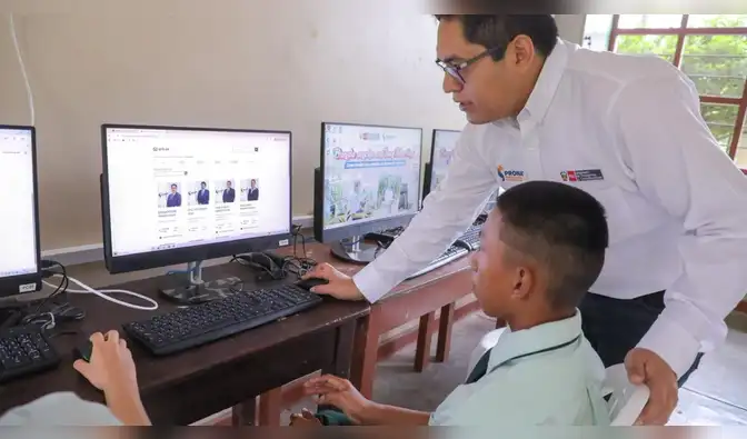 La conectividad digital fortalece el aprendizaje en colegios de San Martín. La conectividad digital fortalece el aprendizaje en colegios de San Martín.