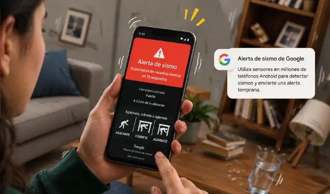 Sistema Android Earthquake Alerts envía notificaciones de emergencia en tiempo real a celulares Android. Sistema Android Earthquake Alerts envía notificaciones de emergencia en tiempo real a celulares Android.