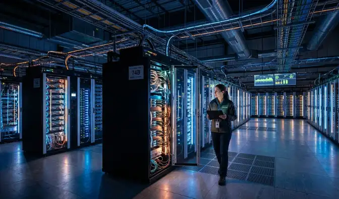 Los centros de datos son esenciales para el funcionamiento de la inteligencia artificial, pero su crecimiento depende de un suministro eléctrico confiable. Los centros de datos son esenciales para el funcionamiento de la inteligencia artificial, pero su crecimiento depende de un suministro eléctrico confiable.